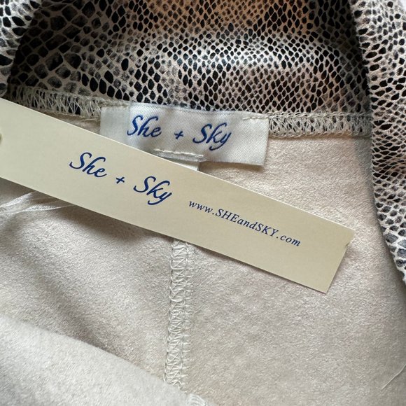 NWT! She + Sky Reptile Print Biker Shorts - Picture 8 of 10